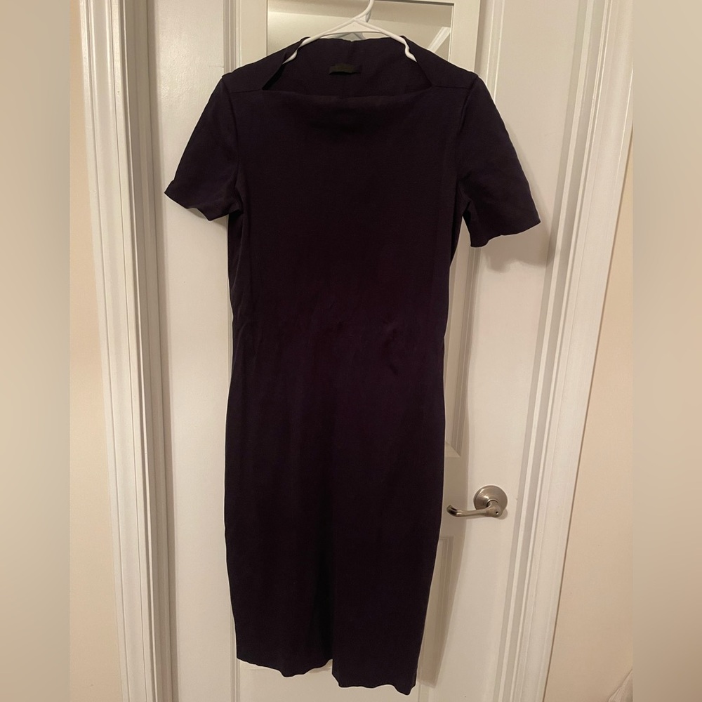 The Row Navy Cotton Sheath Dress